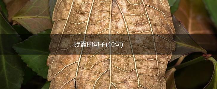 晚霞的句子(40句),第1张