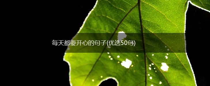 每天都要开心的句子(优选50句),第1张