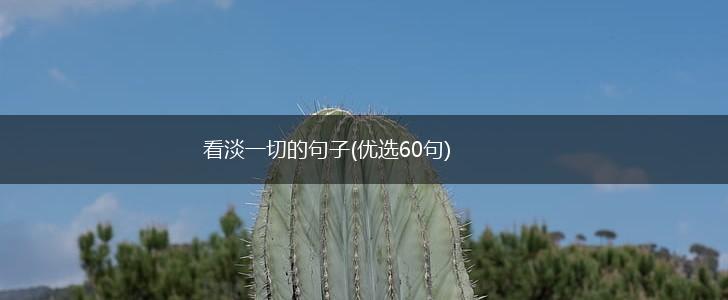 看淡一切的句子(优选60句),第1张