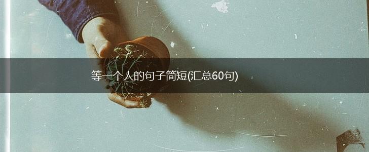 等一个人的句子简短(汇总60句),第1张