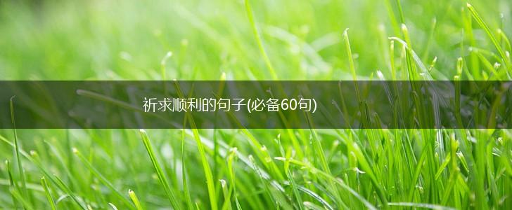 祈求顺利的句子(必备60句),第1张