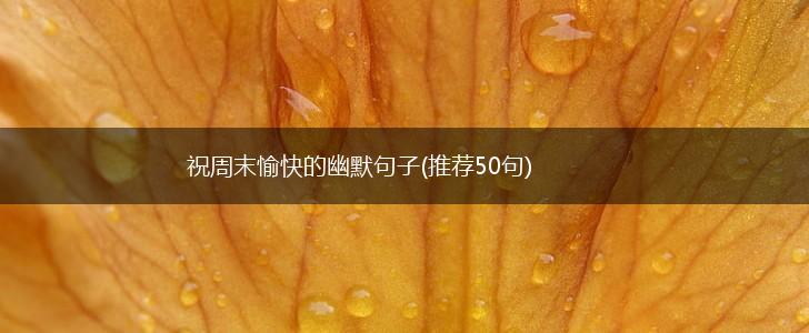 祝周末愉快的幽默句子(推荐50句),第1张