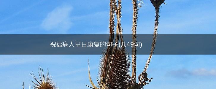 祝福病人早日康复的句子(共49句),第1张