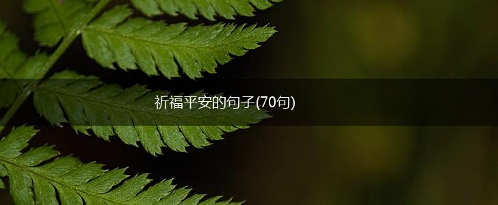 祈福平安的句子(70句),第1张