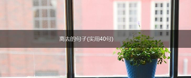 离去的句子(实用40句),第1张