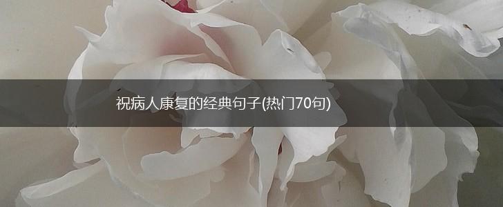 祝病人康复的经典句子(热门70句),第1张