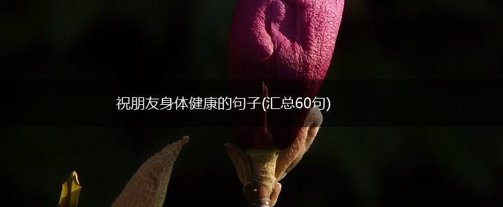 祝朋友身体健康的句子(汇总60句),第1张