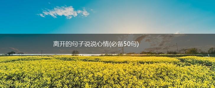 离开的句子说说心情(必备50句),第1张