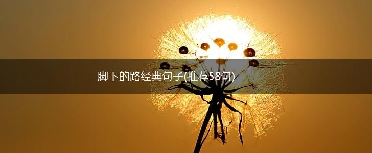脚下的路经典句子(推荐58句),第1张