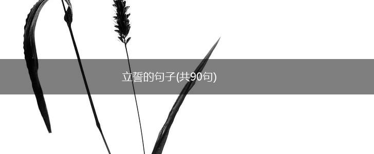 立誓的句子(共90句),第1张