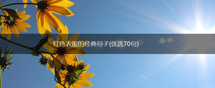 红色衣服的经典句子(优选70句),第1张