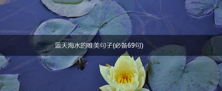 蓝天海水的唯美句子(必备69句),第1张