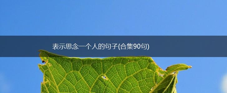 表示思念一个人的句子(合集90句),第1张