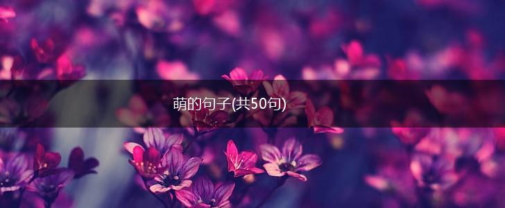 萌的句子(共50句),第1张