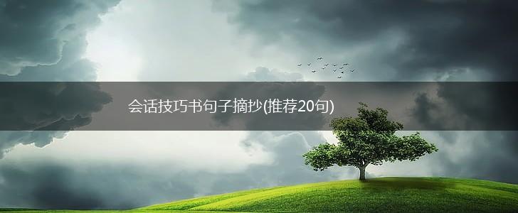 会话技巧书句子摘抄(推荐20句),第1张