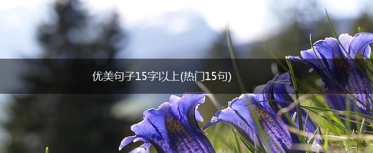 优美句子15字以上(热门15句),第1张