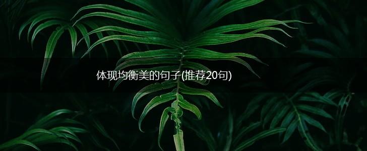 体现均衡美的句子(推荐20句),第1张